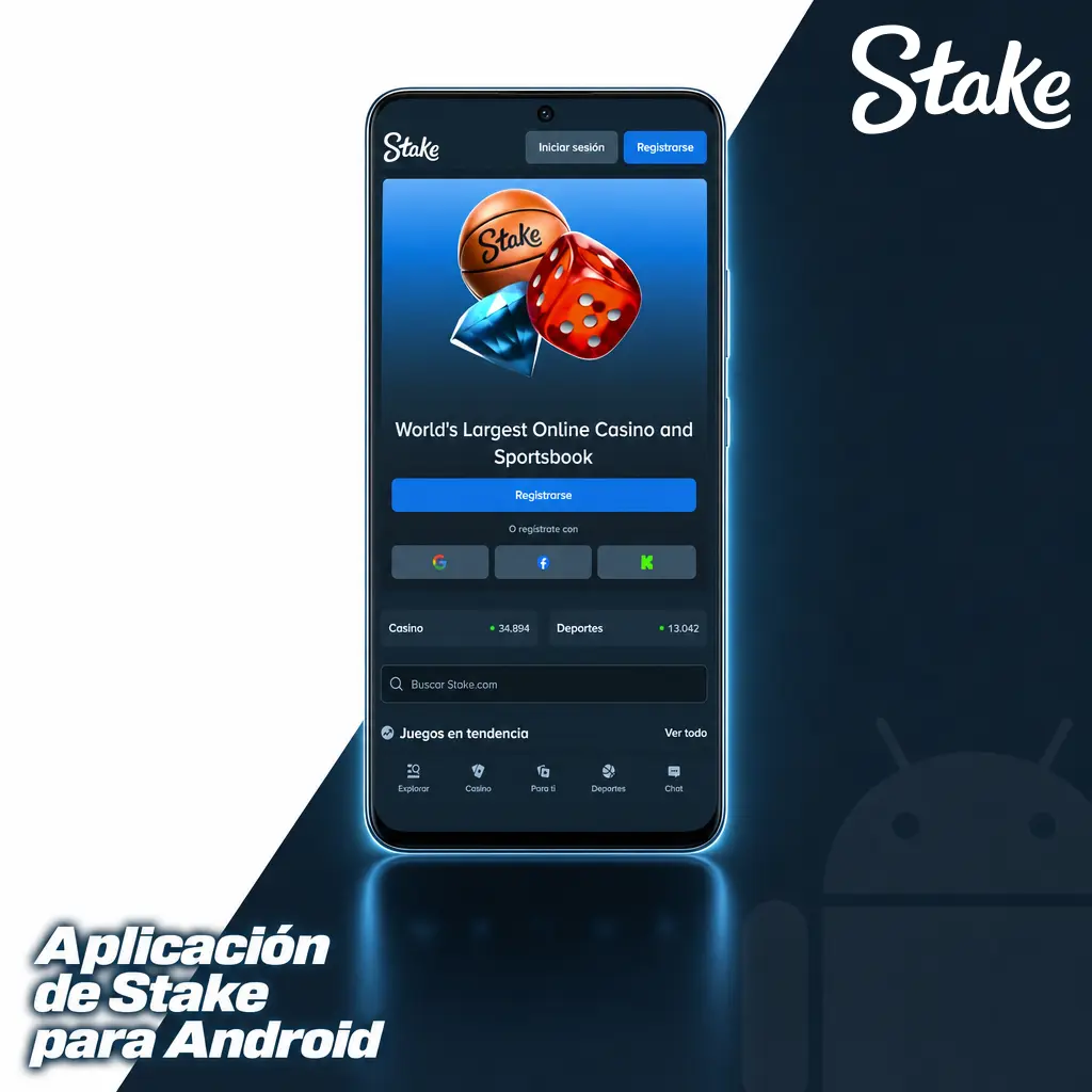Aplicación de Stake para Android: descarga el APK e instálala en dispositivos con Android 8.0 o superior