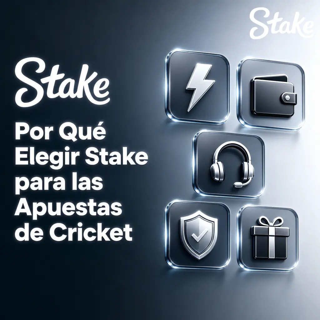 Ventajas de Stake para apuestas de cricket: cuotas competitivas, streaming gratis, retiros cripto rápidos y rakeback semanal del 3,5%.